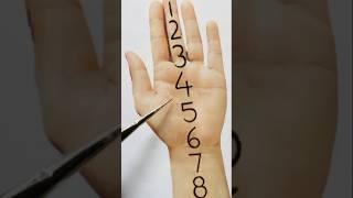 Very Easy Simple Beautiful Numbers Mehndi Design|| #mehndi #easymehndi #youtubeshorts #shorts