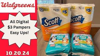 Walgreens All Digital Deal - Cheap Pampers & Scott 10/20/24 #walgreensdeals