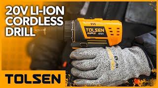 TOLSEN 20V Li-ion Cordless Drill with 1 Battery and Charger