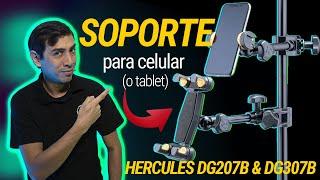 SOPORTE PARA CELULAR Y TABLET (2 EN 1): HÉRCULES DG207B Y DG307B TAKARHI - TABLET AND PHONE HOLDER