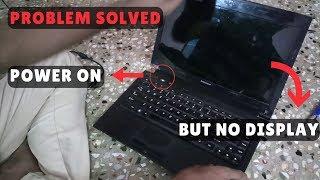 Laptop power on but No display problem || Black Screen || solved