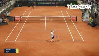 TIEBREAK - Carlos Alcaraz Vs Casper Ruud I Rome Masters I Legendary AI (PS5)