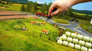 How to build a lifelike cow pasture with field path for a model railroad - Building report part 29