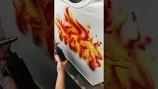 Let's Paint some Fire Graffiti Letters  #airbrush #art