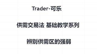 供需交易法基础教学系列—辨别供需区的强弱#trader粉丝团 #财经 #交易计划 #交易員 #机构订单原理#供需区的强弱