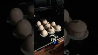 A batch of Fake Acorn GeoCache. These have a Brim and Supports. Printed on Ender 3 V2