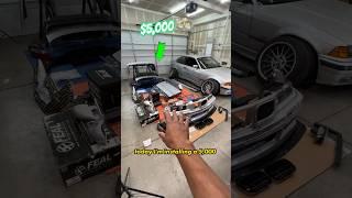 $300 car gets $1000 exhaust |  BMW Build Day 1 #e36