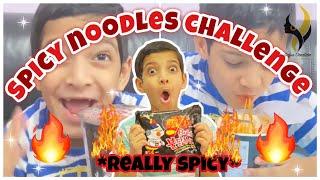 Spicy Noodles Challenge | Trying Ramen First time | Safus Creation