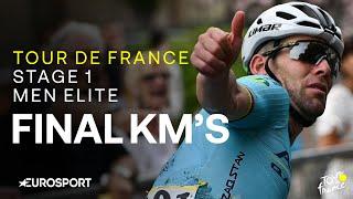 WHAT A START!  | Tour de France Stage 1 Final Kilometres | Eurosport Cycling