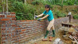 Building of large ponds fish - Build sturdy walls, iron columns, bricklaying skills - Family farm