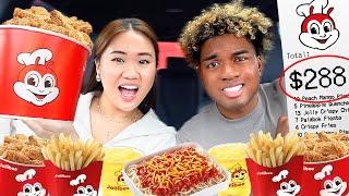 Letting the Person in Front of Us Decide What We Eat!! (JOLLIBEE MUKBANG)