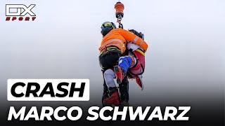 Alpine Ski Marco Schwarz crash at Bormio | Downhill | 2023 