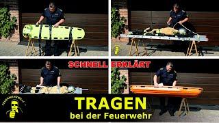 Tragen bei der Feuerwehr nach FwDV1 #Schnellübersicht