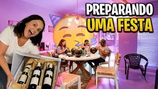 Preparei uma festa Maravilhosa pro marido  em apenas 4 dias! Minha casa ficou linda 