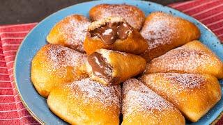 Doughnuts filled with Nutella cream