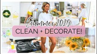 2025 CLEAN + DECORATE WITH ME FOR SUMMER! CLEANING MOTIVATION + EASY HOME DECOR IDEAS! @BriannaK