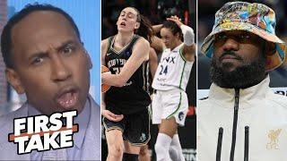 FIRST TAKE | Stephen A. reacts to LeBron James slamming refs for costing the Lynx the championship