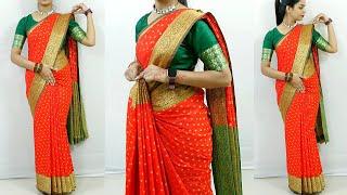 wear a saree with perfect plates | easy trick for saree draping | saree draping tutorial | draping