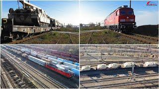 TREN MILITAR cu TANCURI AMERICANE in Oradea~Ludmila 65-1005-6 M. Viteazul -19 Noiembrie 2024 [DRONE]