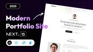 How To Make Portfolio Website Using Next JS | Build Modern Portfolio Site In React JS 2025