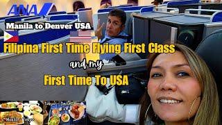 Filipina First Time Flying First Class to Denver, CO USA   #travel #usavlogs