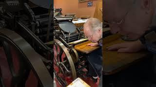 Letterpress printing the inside text for the  Sacramento History Museum’s 2023 holiday card