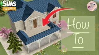 Sims FreePlay | How To Make Balcony On Top Of A Porch | By Joy.