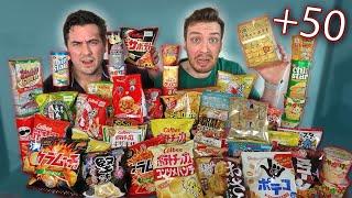 I Try EVERY Japanese Potato Chip Ft. @AbroadinJapan