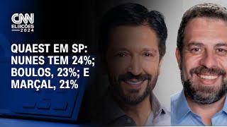 Quaest em SP: Nunes tem 24%; Boulos, 23%; e Marçal, 21% | LIVE CNN