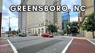 Greensboro, North Carolina USA - Downtown Greensboro Driving Tour