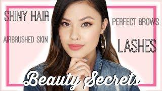 My Updated Beauty Secrets | Shiny Hair, Perfect Brows, and Airbrushed Skin!