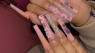 EXTRA LONG DIOR FREESTYLE | acrylic nails tutorial