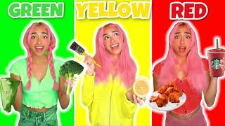 EATING ONLY ONE COLOR FOOD FOR 24 HOURS!! *food challenge*