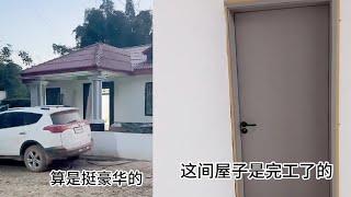 小陈的老挝媳妇  看看房子最新进度 非常漂亮村里唯一豪宅