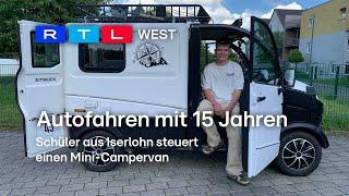 Autofahren mit 15 Jahren: Schüler steuert einen Mini-Campervan | RTL WEST, 09.07.2024