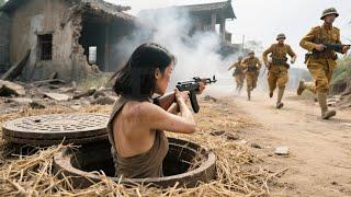 The village is filled with traps, every house connected by tunnels, villagers wipe out the Jap army.