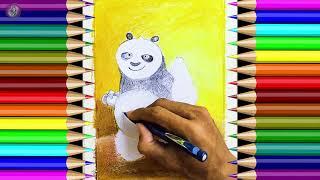 How to Draw Kong Fu Penda Step by Step Cartoon Drawing Camart