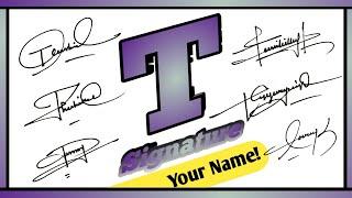 T Signature Style। How to creat my name Signature। Critical Signature