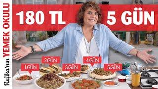 180TL ile 5 GÜNLÜK YEMEK YAPTIK! | Öğrencilere ve Çalışanlara Ekonomik Tarifler