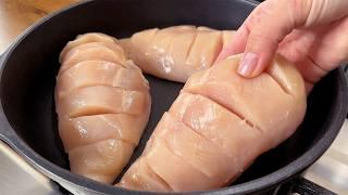  Cut like chicken breasts! Look what happens! Best chicken recipe!