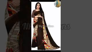 New chiffon saree designs 2023 Part-7 Nkj Creations #shorts