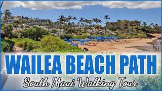 Wailea Beach Path Walking Tour South Maui Hawaii Mokapu Ulua Polo Wailea Beaches Jogging 4K