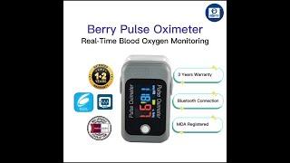 Berry Pulse Oximeter | 3 Years Warranty | Real-Time Monitoring Oxygen Level