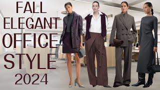 Fall elegant office style for women│Outfit ideas 2024│