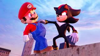 Super Mario vs Shadow to save Luigi epic battle 3D