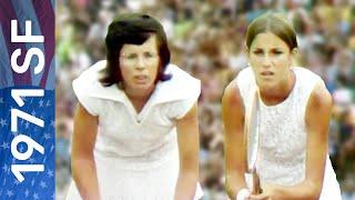 16-year-old Chris Evert vs 27-year-old Billie Jean King | US Open 1971 Semifinal