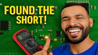 Easy Trick to Spot Short Circuits With a Multimeter - Laptop Motherboard Repair Part 3