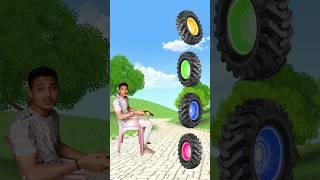 Tractor wheel to crow peacock pigeon funny vfx magic #shortsfeed #trendingshorts