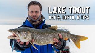 Ice Fishing For Big Lake Trout In CYSTAL CLEAR WATER | Crazy Fights!