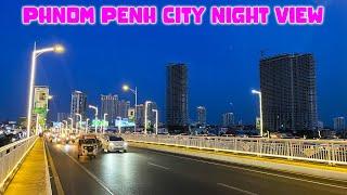 Night Scenes Street View In Phnom Penh City Cambodia 2023